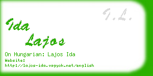 ida lajos business card